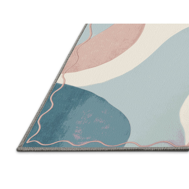 Oceanic Blush Rug, Round 5'