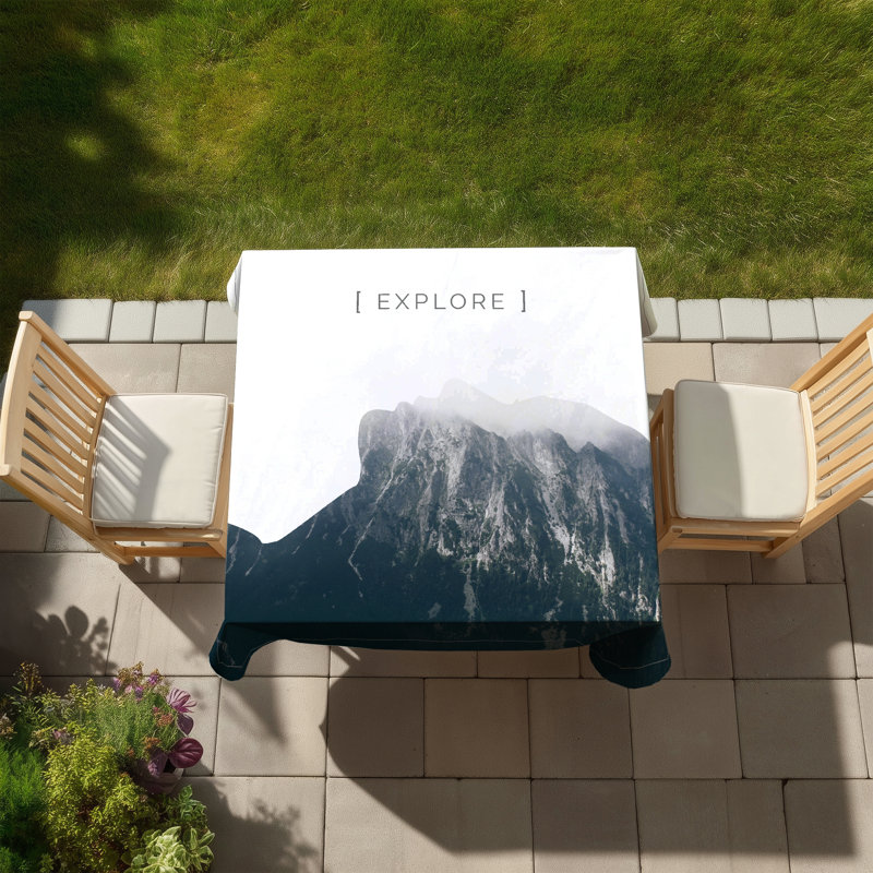 Explore Green Figurative Tablecloth | Indoor/Outdoor Decor