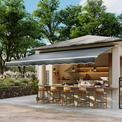 Manual Retraction Slope Patio Awning