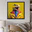 Jaune et bleu, premier dinosaure à la mode - art de mur de dinosaure-2102205566-2102205565