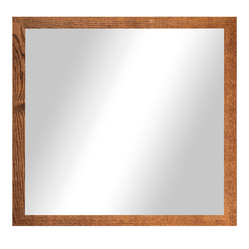 Miroir en bois franc Ebark Designs Ebark - chêne rouge 2 po, 35 po x 30 po, Miel