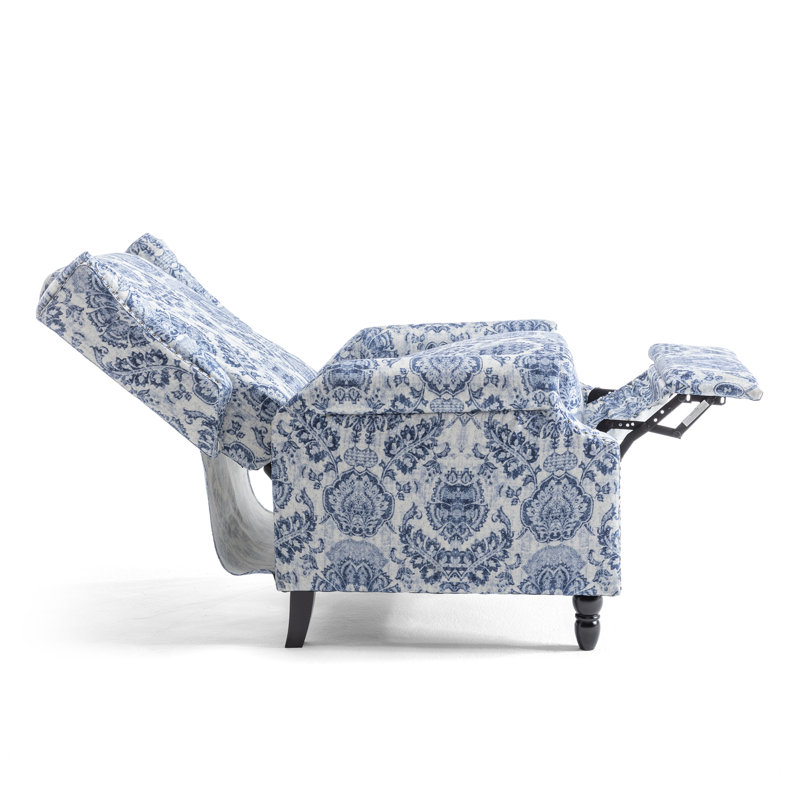 29.13cm Wide Standard Recliner, Navy Abstract