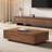 Ahijah 2 Piece Mid Century Modern Living Room Set: 70.87" Slatted TV Stand & Expandable Storage Coffee Table