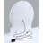 3-Piece Vanity Set with LED Mirror, Gold Handles & Stool (White)