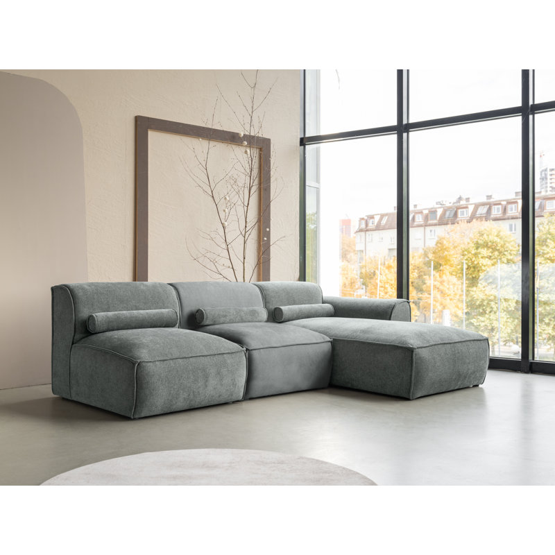 Flex Felix 3 Seater Corner Sofa , Olive, Right Hand Facing