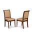 L'ensemble de table de salle à manger moderne 5 pièces se compose d'une table de cuisine et de 4 chaises de salle à manger en tissu de polyester beige avec dossier haut - finition noyer antique-240995808-260070317-260070353