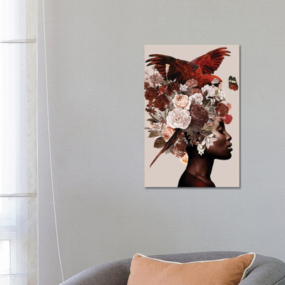 Woman With Flower I by Danilo De Alexandria - Wrapped Canvas Gallery-Wrapped Canvas Giclée