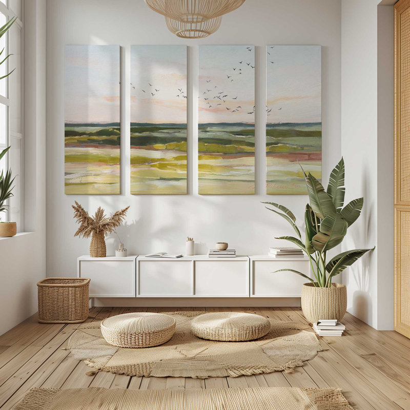 Sérénade Skyscape | Impression sur toile 4 panneaux, H 36 po x l 54 po