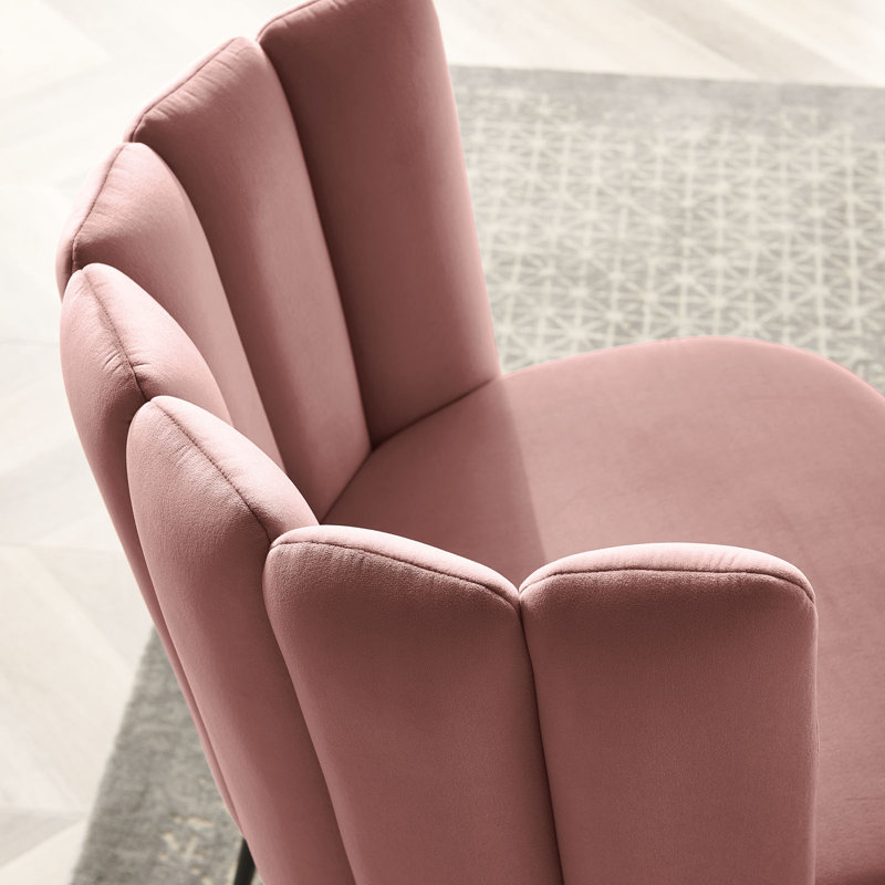 Modway Virtue Performance Velvet Dining Chair, Dusty Rose