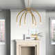 Yula 6 Light Metal Dimmable Chandelier