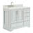 43'' Single Bathroom Vanity with Carrara Marble Top-93359401