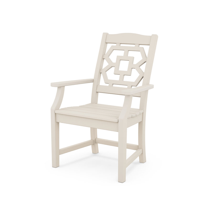 Chaise de salle à manger d'extérieur Chinoiserie, Sable