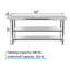 Table de travail en acier inoxydable avec deux tablettes-60901495