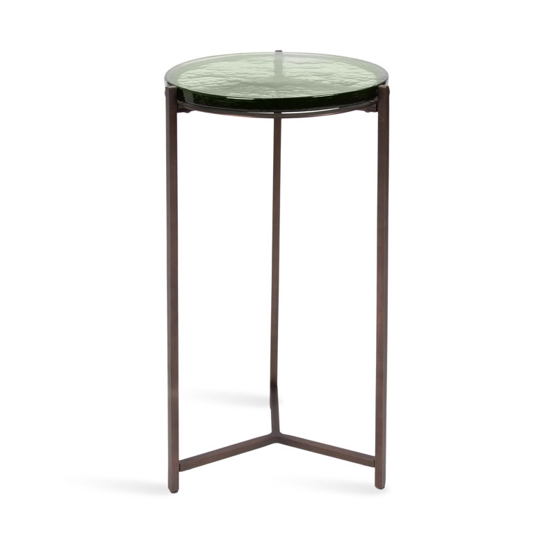 Eveland Modern Round Glass Side Table