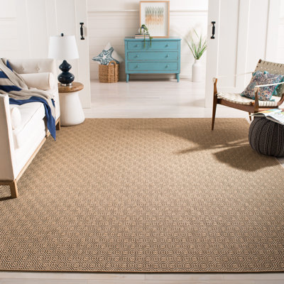 Alondra Geometric Hand Knotted Jute/Sisal Natural Area Rug