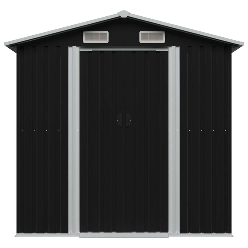 Garden Storage Shed Steel 204x132x186 cm, Anthracite