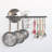 Iron Straight Wall Mounted Pot Rack