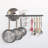 Metal Straight Wall Mounted Pot Rack