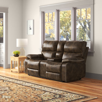 Houghtaling 74.8'' Faux Leather Power Reclining Loveseat