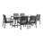Urgeon 7 Piece Outdoor Dining Set in Aluminum and Teak with Cushions-56436445-56436444