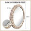 Miroir rond en bois