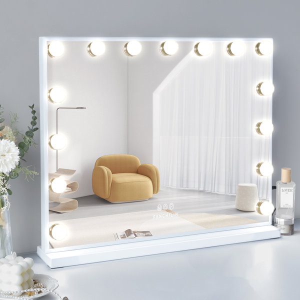 EMKE Large LED Vanity Mirror Light Dressing Table Hollywood Make Up Mirror  Stand