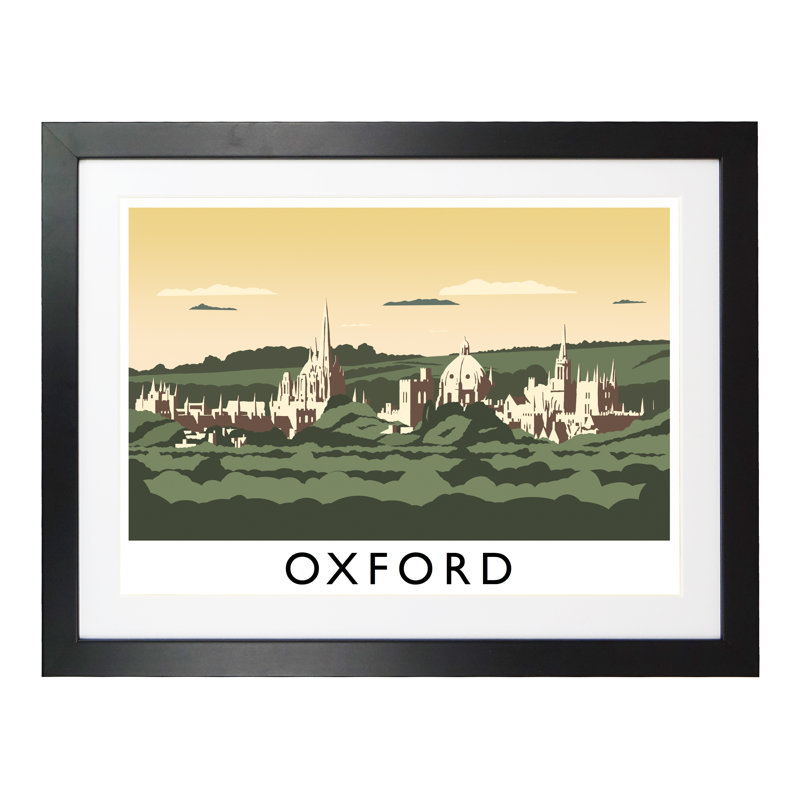 Oxford by Richard O'Neil - Print, Black Wood Frame, 33.5 cm H x 43.5 cm W x 2.2 cm D