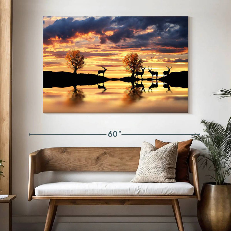 Brampt Lakeside Deer, 34" H x 51" W