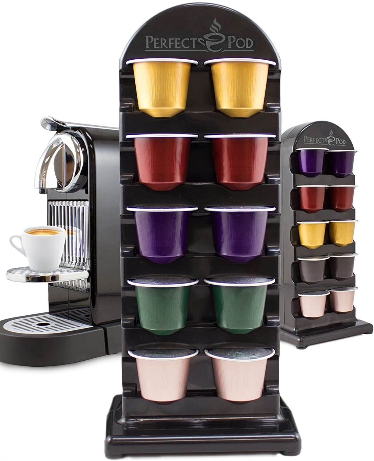 Coffee Capsule Storage Box Compatible For Nespresso Large Capacity Drawer  Design 40 Pod Holder For Home Restaurants