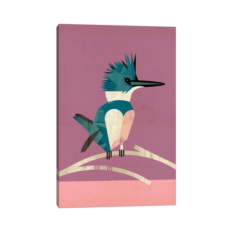 Kingfisher by Dieter Braun - Print on Canvas, 20.32 cm H x 30.48 cm W, Wrapped Canvas