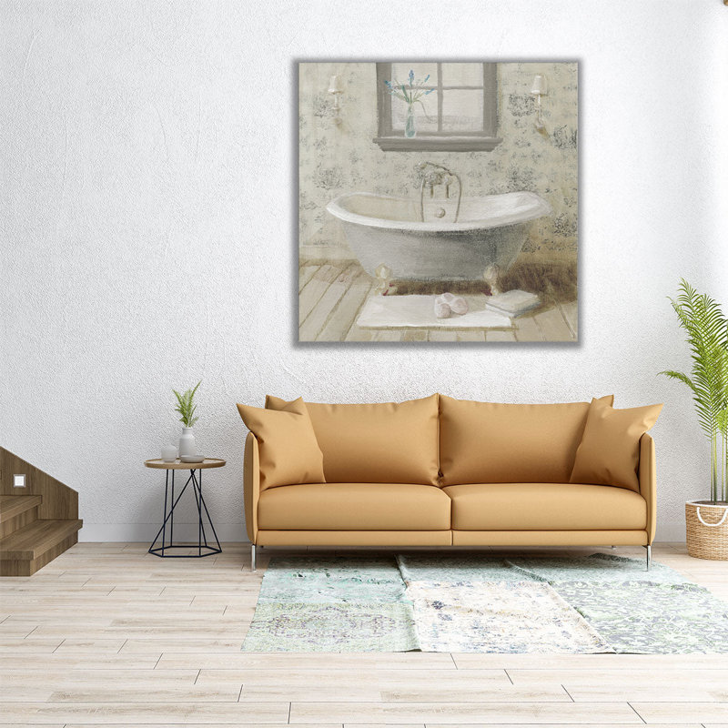 Victorian Bath I - reproduction d'art sur toile, H 16 po x l 16 po