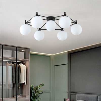 Plafonnier semi-encastré 7 lumières Spoutnik