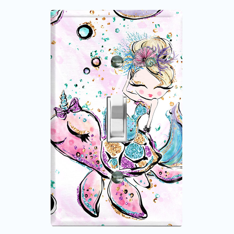 Patterned 1 - Gang Toggle Light Switch Standard Wall Plate