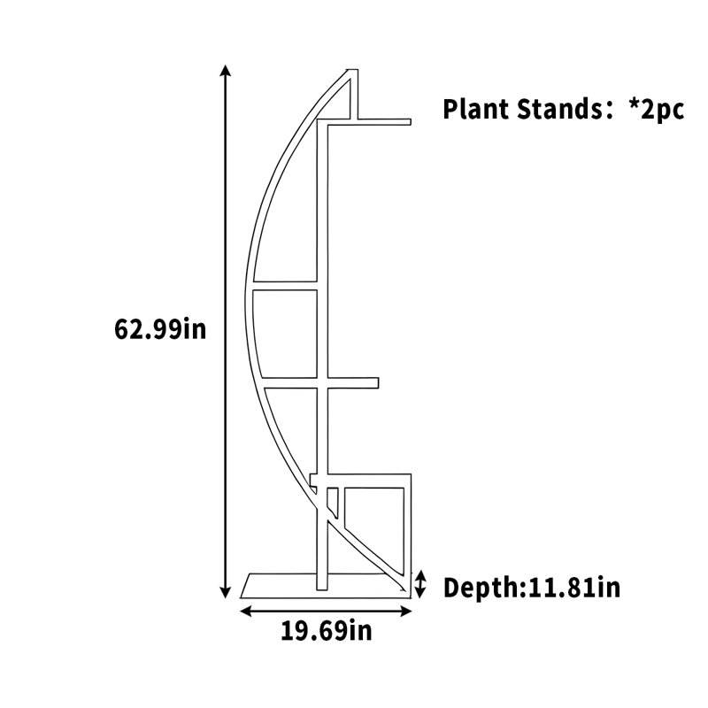 Simple wrought iron flower rack decorative objects