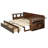 Multifunctional Daybed with Removable Desk, Storage Drawers & Hydraulic Side Table, Space-Saving Sofa Bed Frame-1717783897-1717783899
