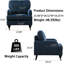Fauteuil en velours 25,98 po Bungaroo-876400675