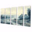 «Blue Green Misty Valley Farmhouse I», ensemble d'art mural de ferme-1333292935