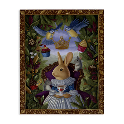 Art classique sur toile, "Classic Rabbit Tea Party" par Gina Matarazzo