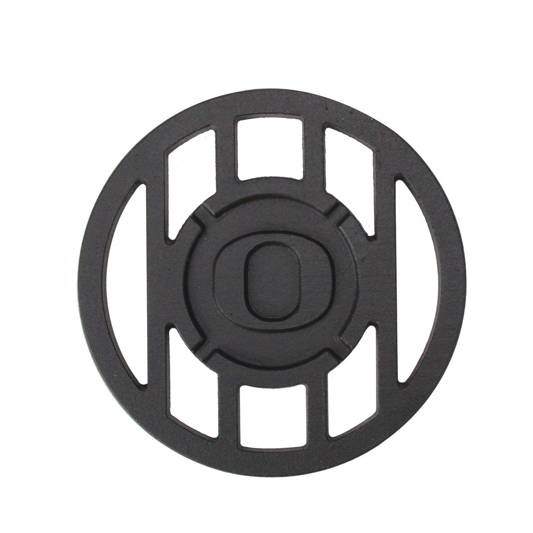 NCAA Oregon Ducks Sports Round Cast Iron Branding Grill Iron Accessory Northlight Seasonal