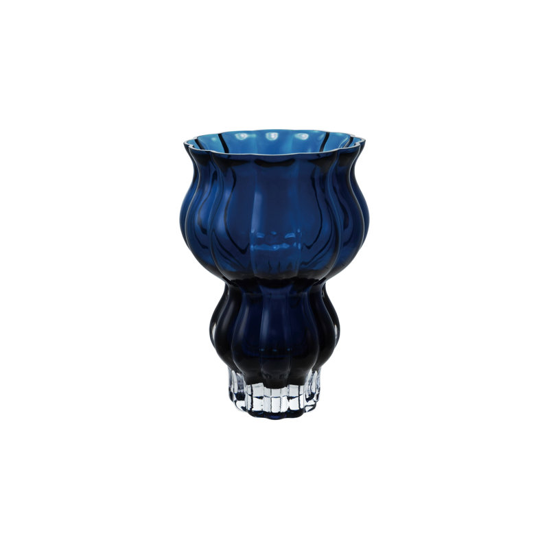 Round Pressed Glass Vase