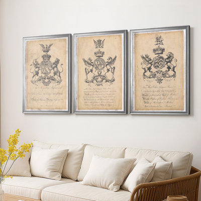 Peerage of England II  -Custom Framed  Wrapped Gallery Canvas - 3 Pieces