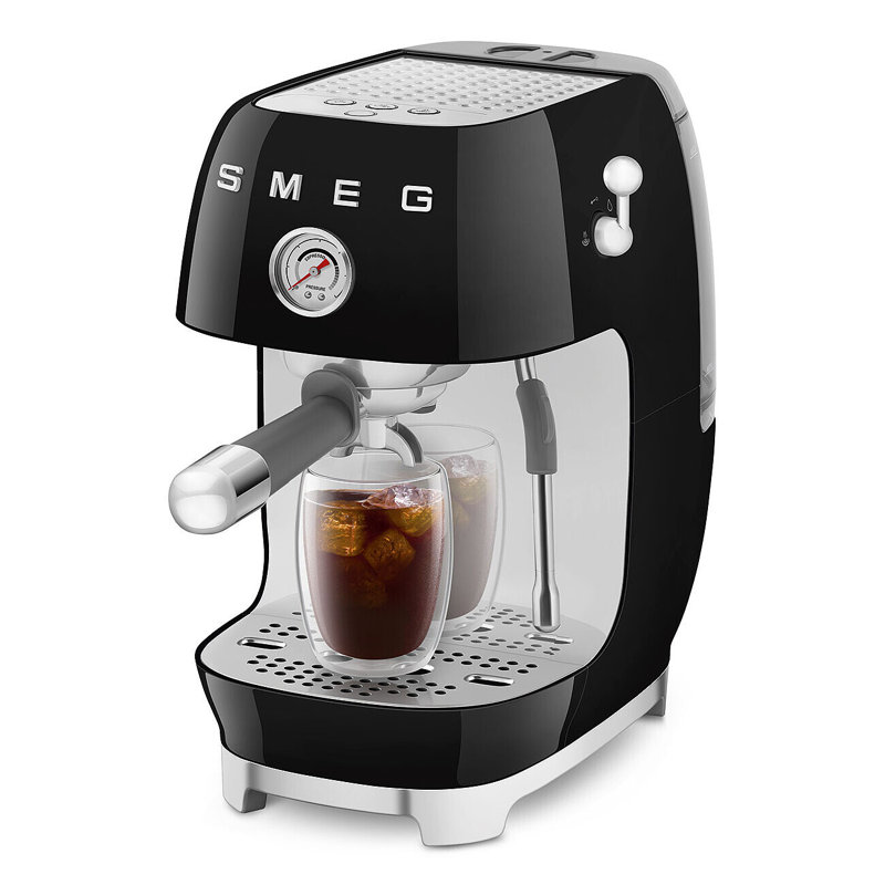 Smeg Manual Espresso Maker With Cold Brew, Black