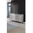 Silver Glitter Glam Dresser With Faux Crystal Handles
