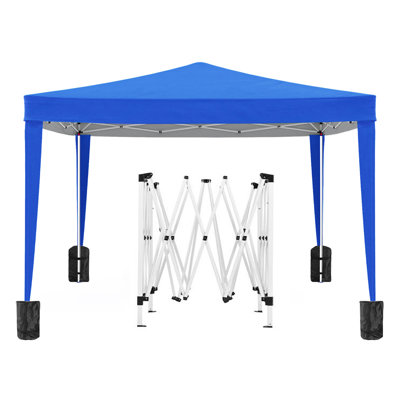 Auvent de jardin portatif 10 pi x 10 pi avec 4 parois latérales amovibles - Ez Pop Up pour l'extérieur, la plage, le camping, les événements de tente de blocage de mariage, la protection de camping, imperméable