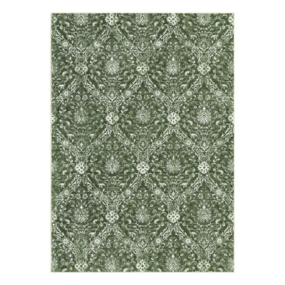 Floral Machine Washable Rug with Rubber Backing for Living Room Non-Slip Area Rug Vintage Indoor Carpet Non-Shedding Rug for Bedroom Dining Room Hallway Kitchen Office Playroom Nursery