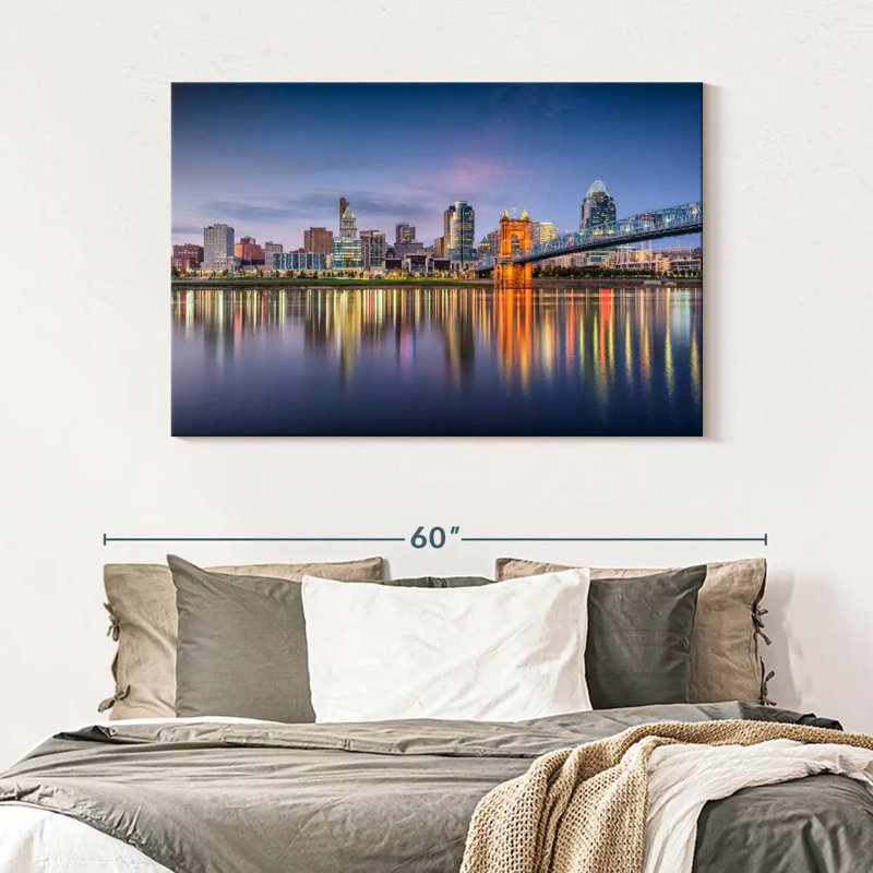 Hannes Cincinnati City Skyline, H 32 po x l 48 po