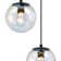 Neva 3-Light Transitional Globe Chandelier for Entryways with 7 in. Clear Iridescent Glass Shades