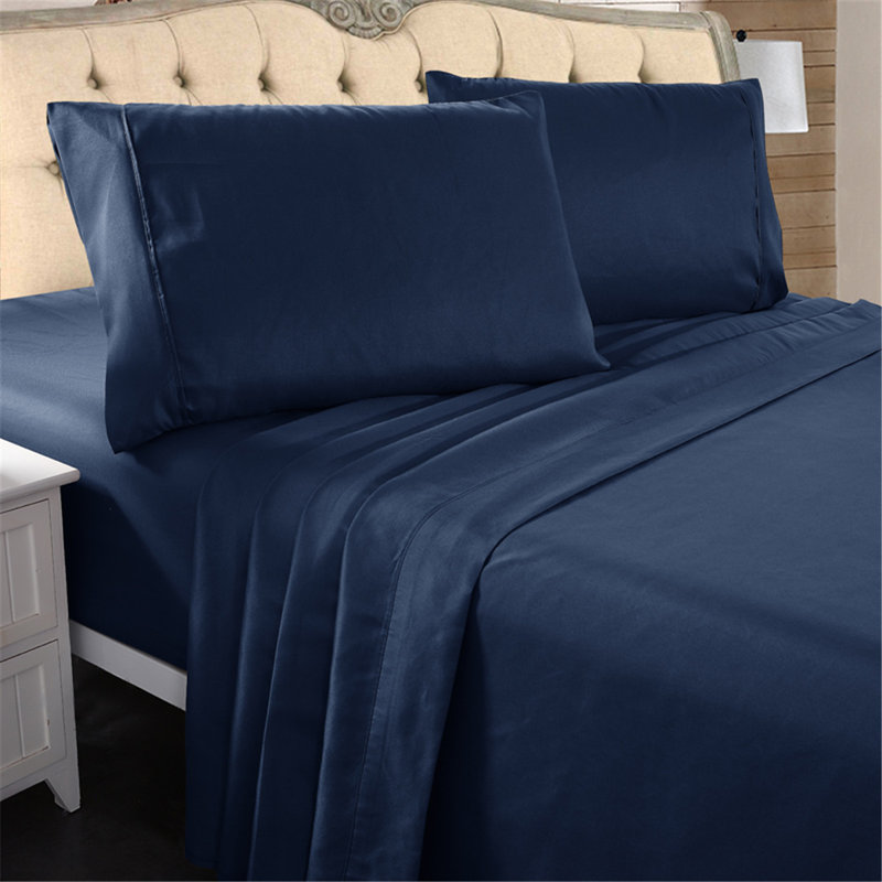 Ensemble de draps Kolton, Blanc, Double