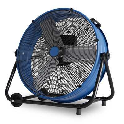 24 in High Velocity Drum Fan, Heavy Duty Industrial Floor Fan with Adjustable 3 Speed 4800-8800 CFM Cooling, for Industrial Commercial Space Garage, Metal Blades/360° Rotation