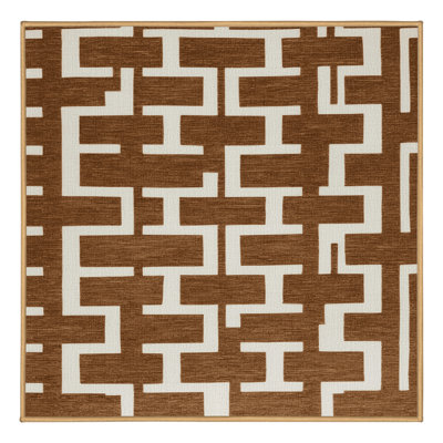 Machine Washable Trellis Brown Area Rug